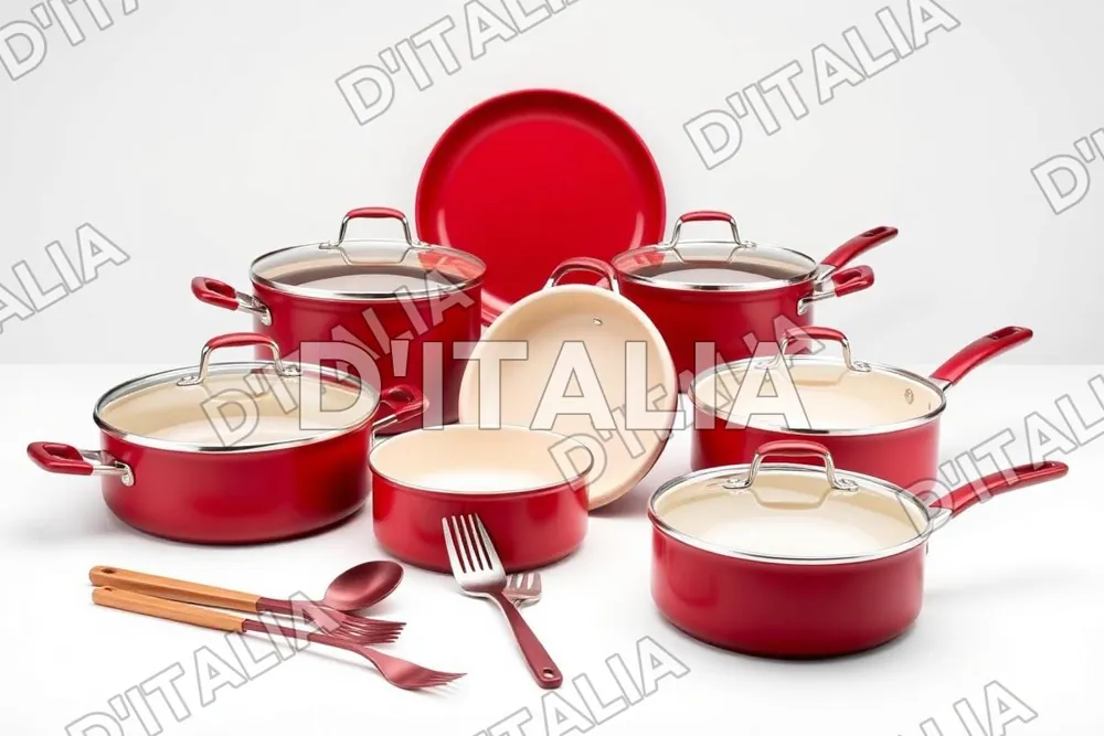 Jogo de panelas Vermelho Rubi